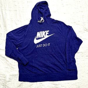 Nike Plus Size Womens Blue/Purple Hoodie